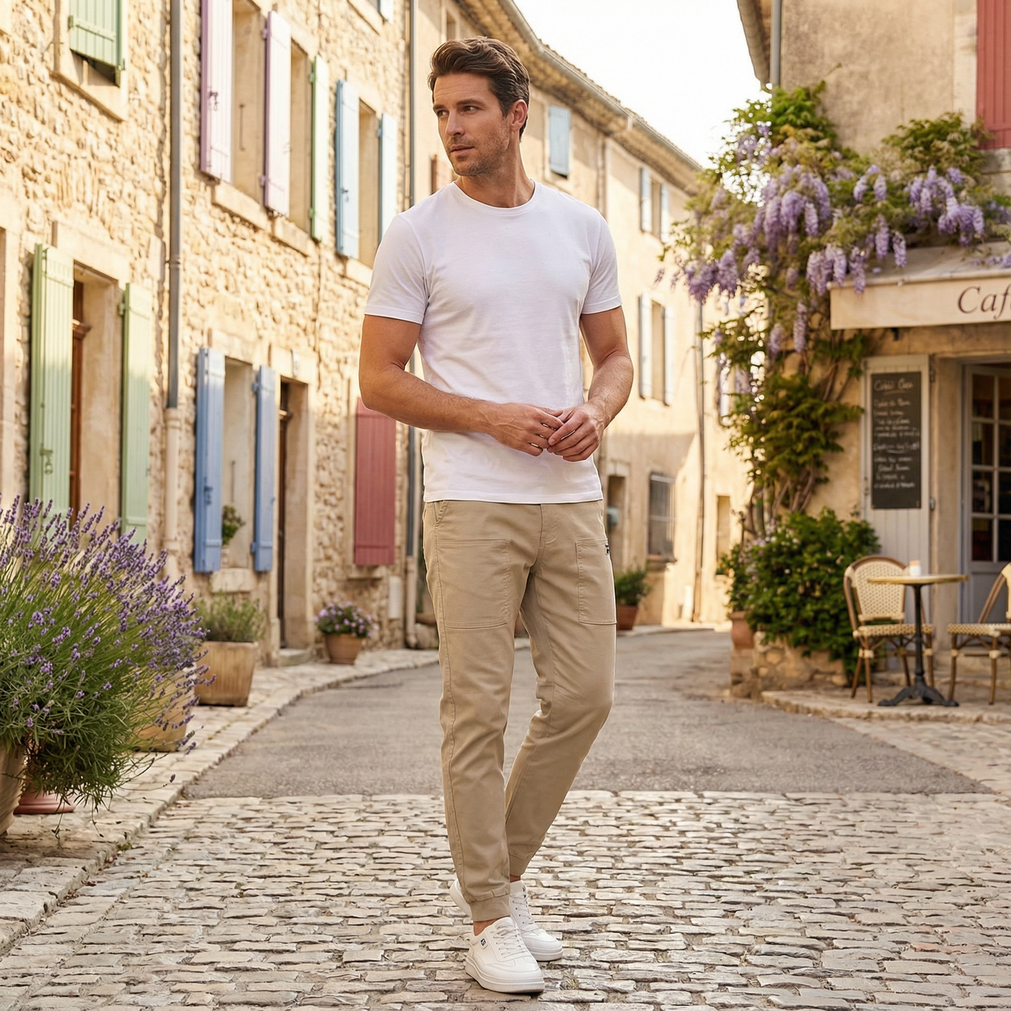 Bekväm och funktionell cargo-byxa med flera förvaringsutrymmen 